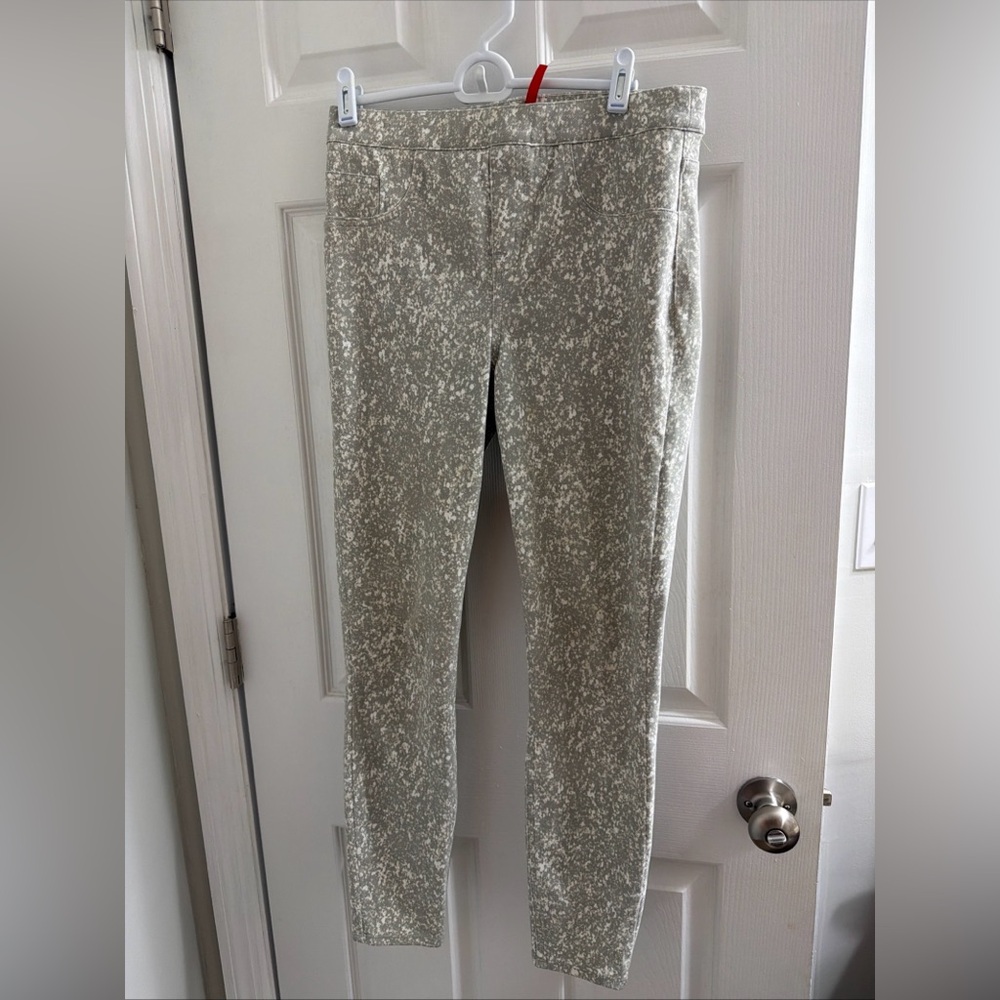Spanx Jean-Ish Leggings Womens  Gray Ankle Formal Stretch Speckled Medium M